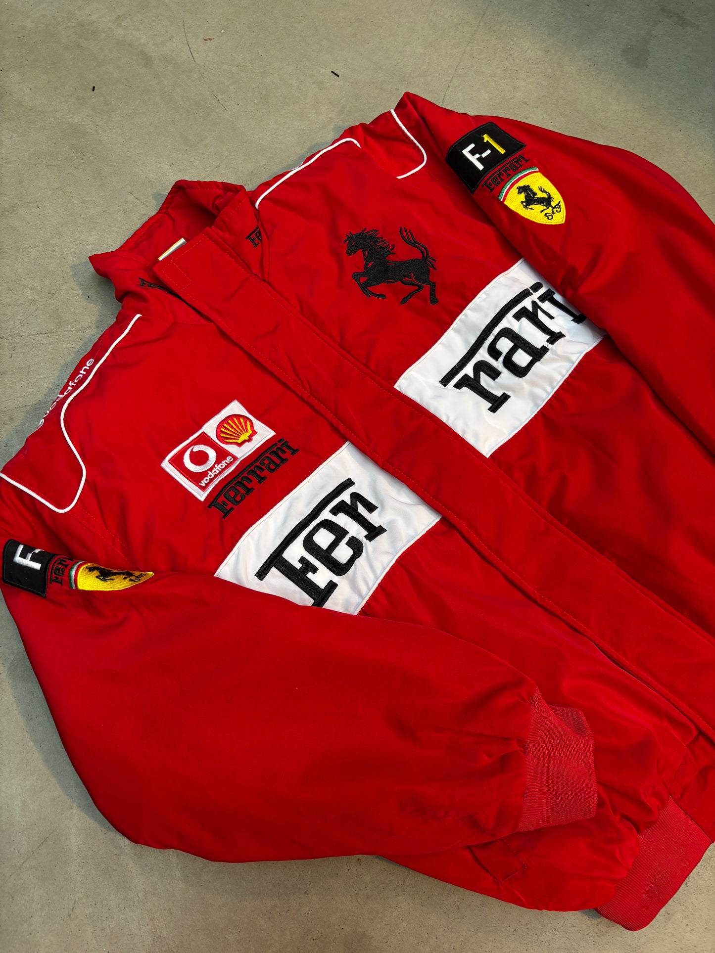 Y2K Unisex Red Ferrari Racing Jacket