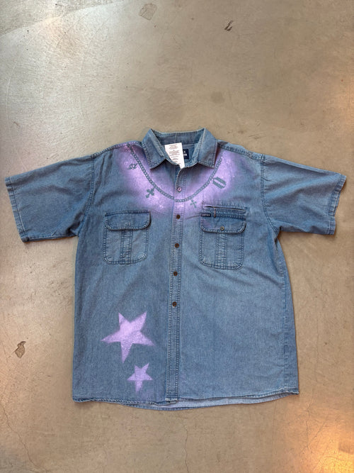 Defox Women XXL Blue Denim Shirt