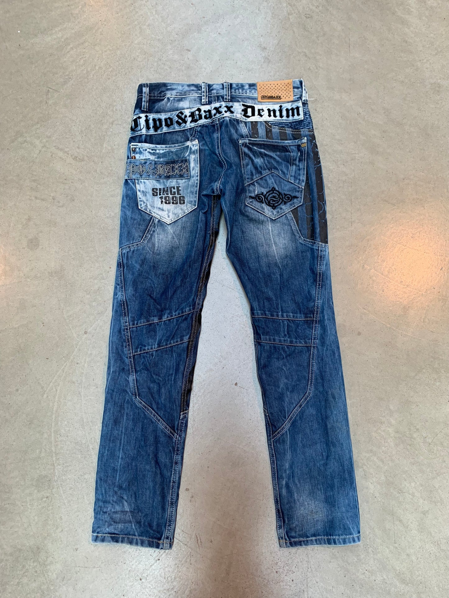 Cipo & Baxx Men’s Distressed Patchwork Denim Jeans