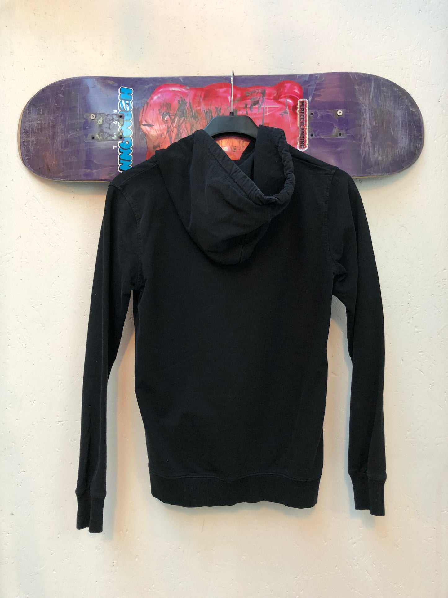 Minimalist Black Zip-Up Hoodie