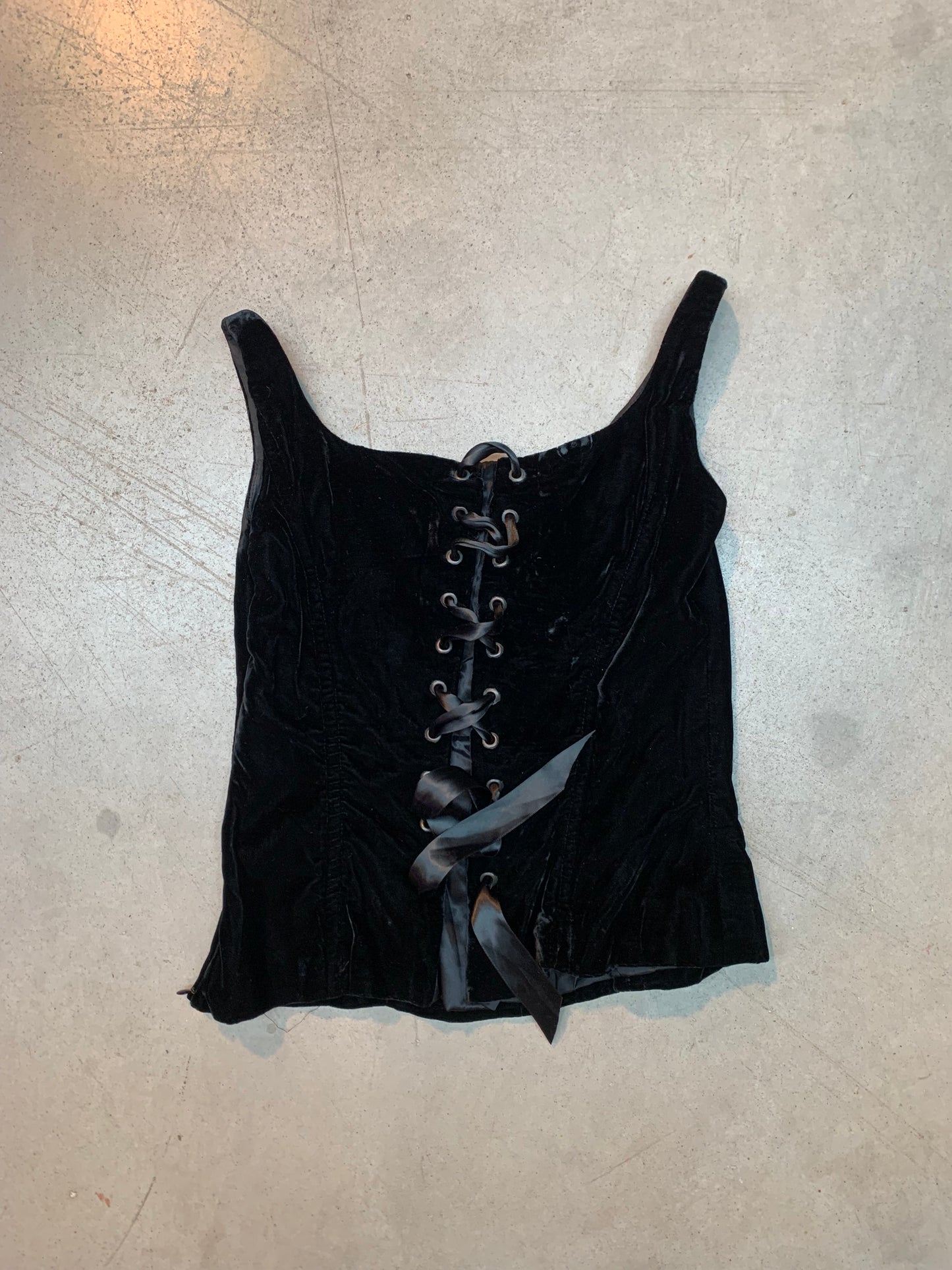 Vintage Women's Luisa Spagnoli Black Elegant Velvet Top