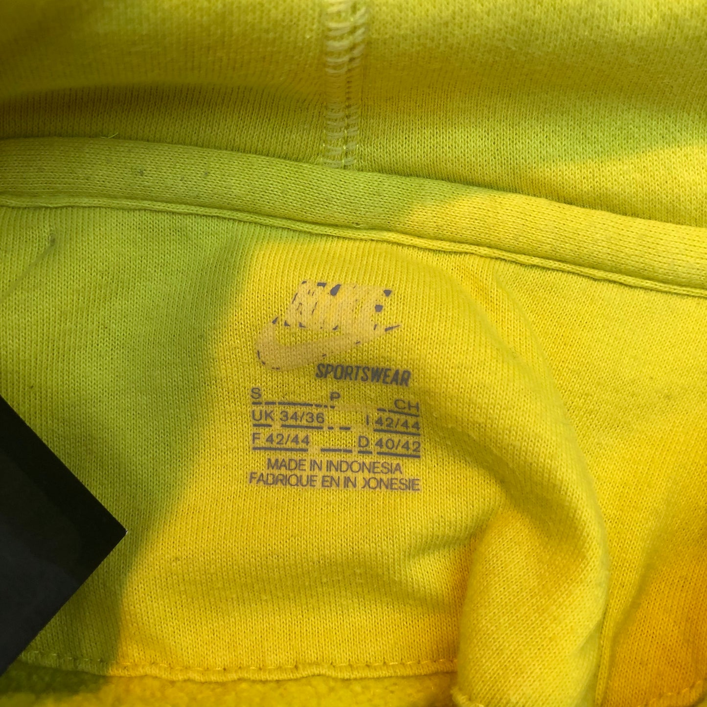 Neon Yellow Nike Hoodie S