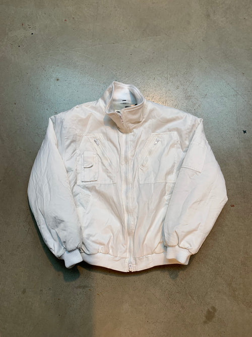 Unisex White Bomber Jacket