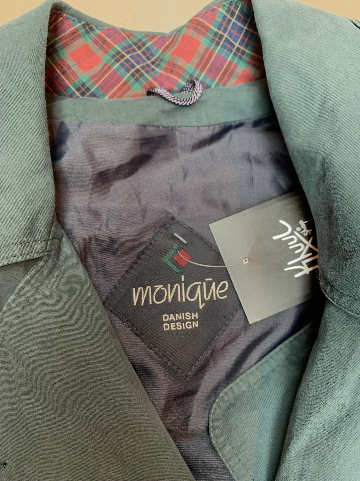 Vintage Monique Green Trench Coat