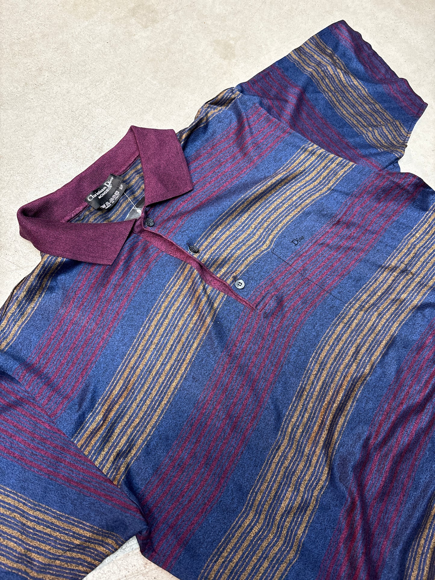 Mens Vintage Christian Dior Button Up Short Sleeve