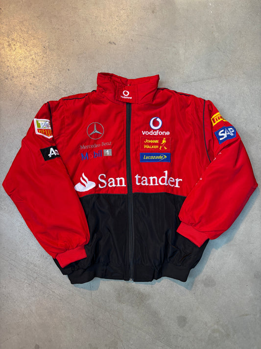 Vintage Unisex F1 Red Mercedes-Benz Santander Racing Team Jacket