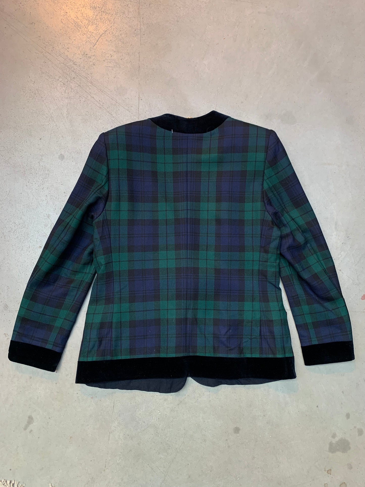 Vintage Women's Givenchy En Plus Plaid Wool Blazer
