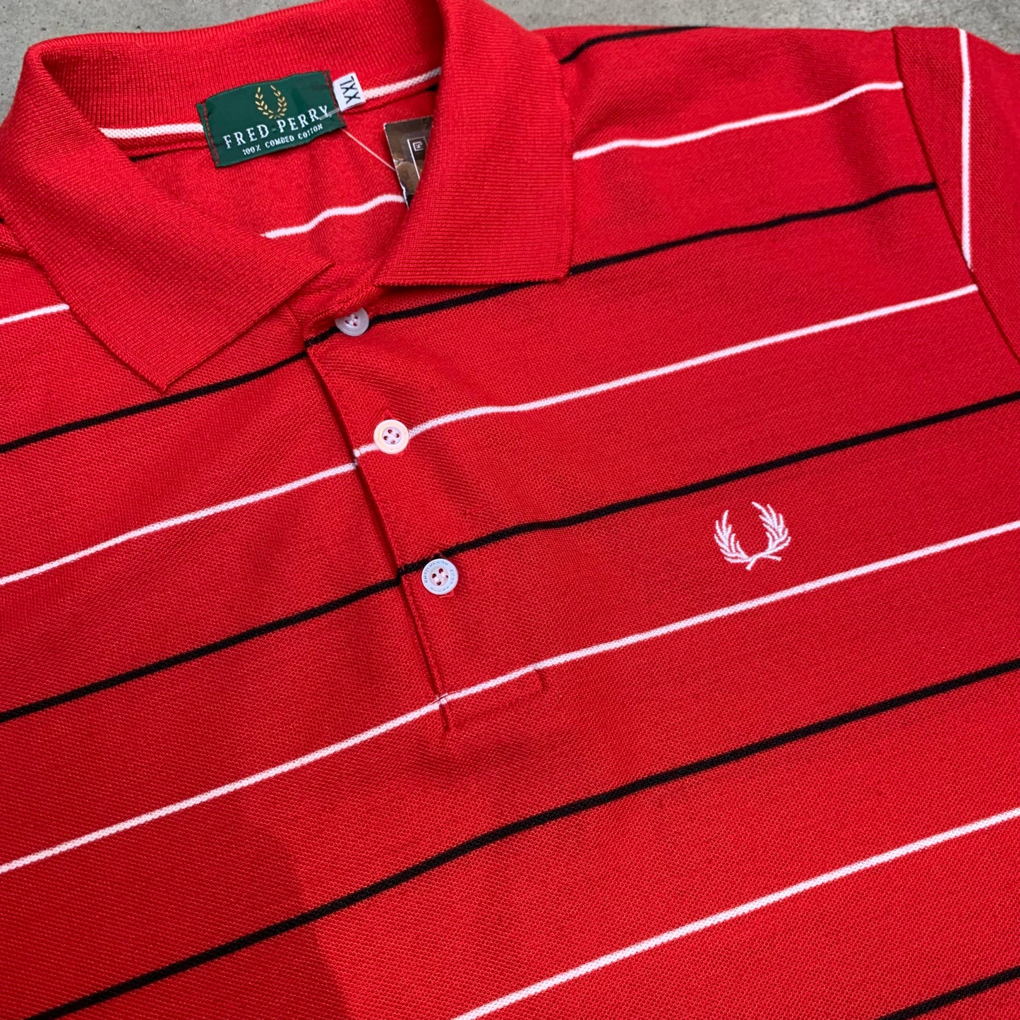 Fred Perry Red Striped Polo Shirt