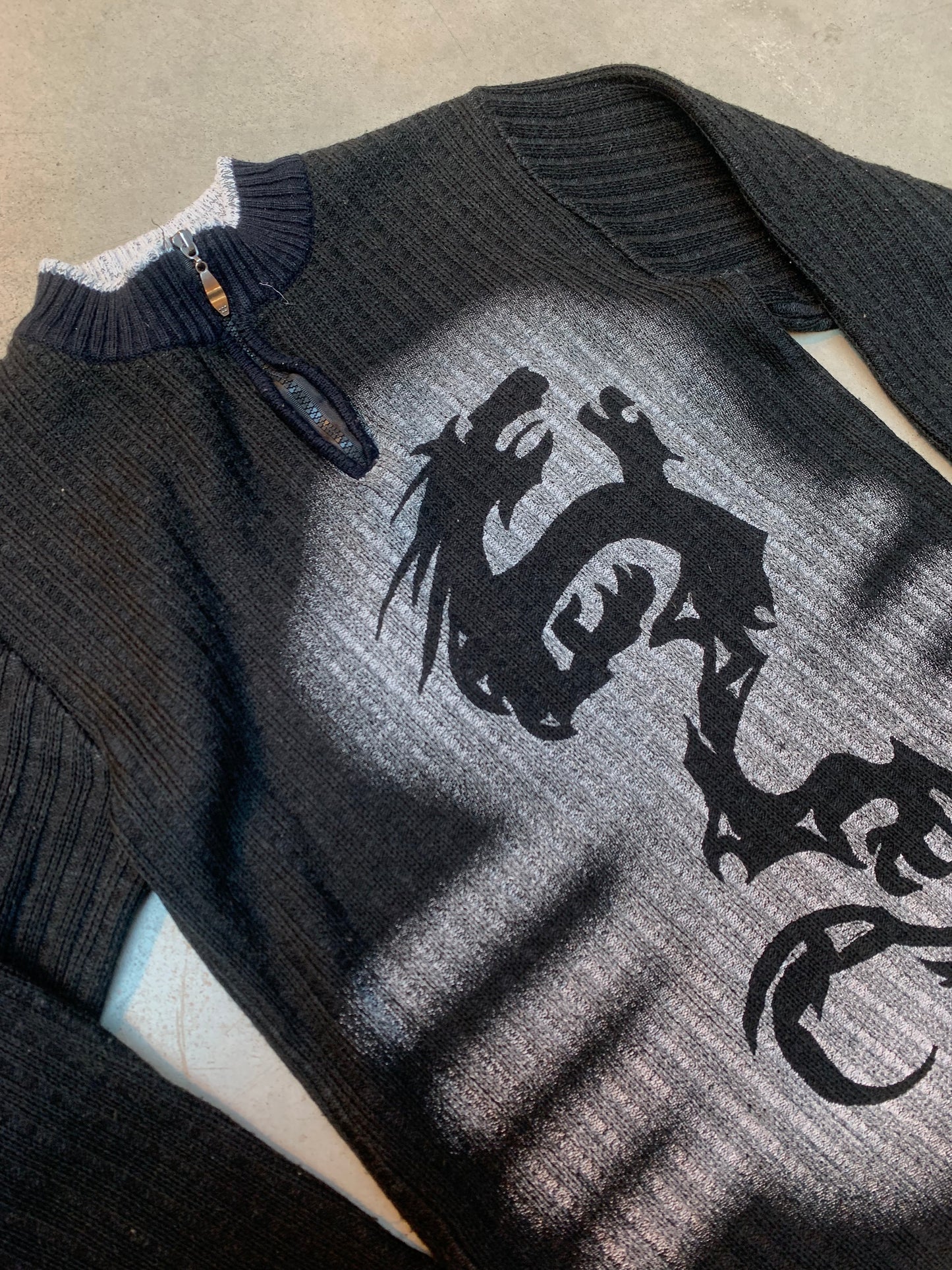 Y2K Men's Dragon Printed Pullover