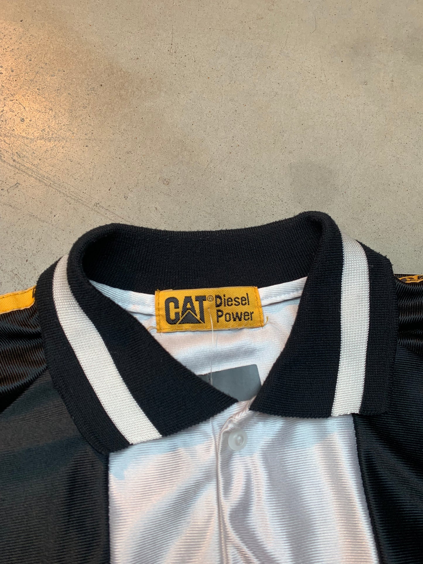 Vintage CAT Diesel Power Long Sleeve Polo Shirt