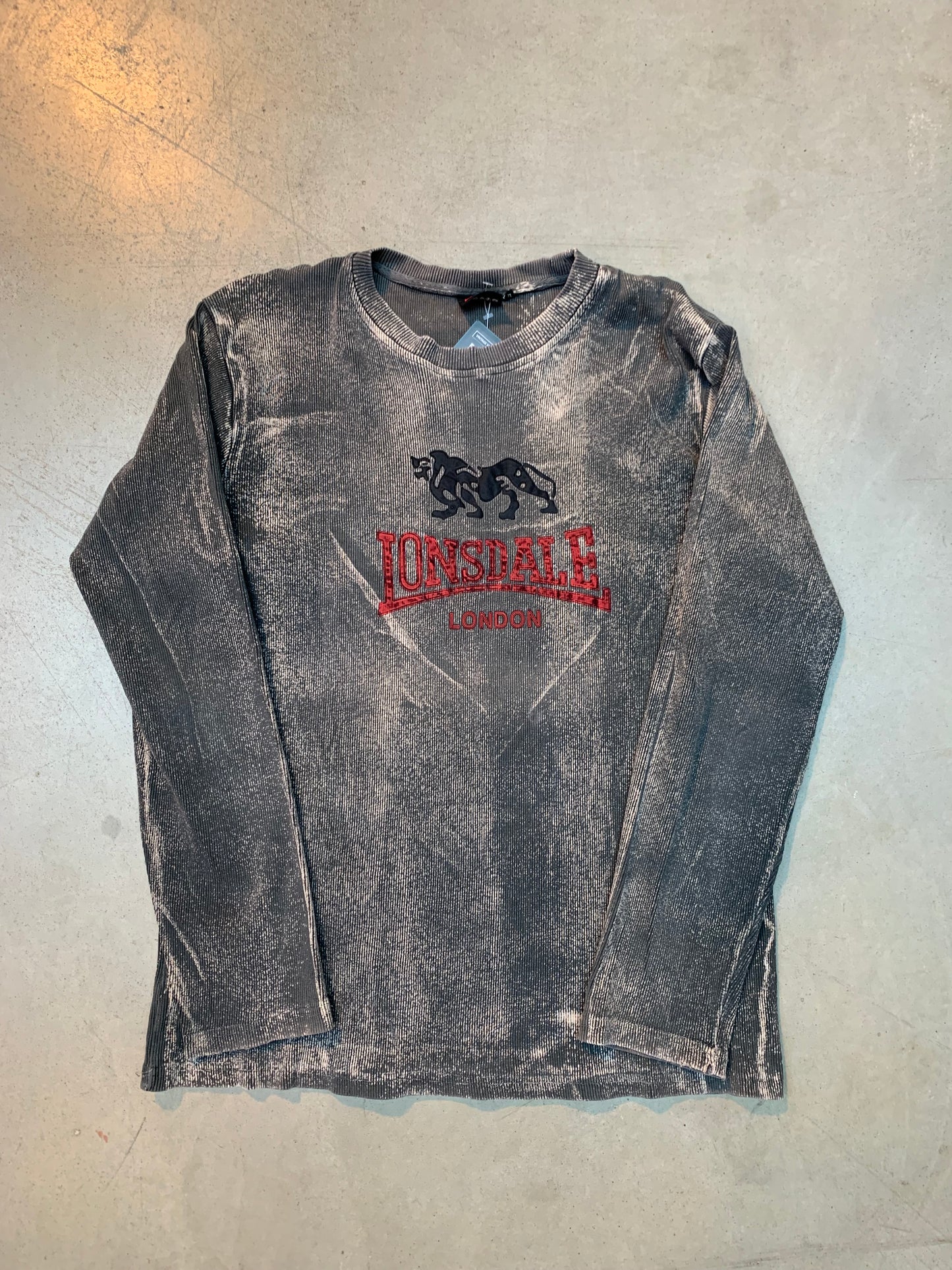 Vintage LONSDALE Gray Long Sleeve T-Shirt