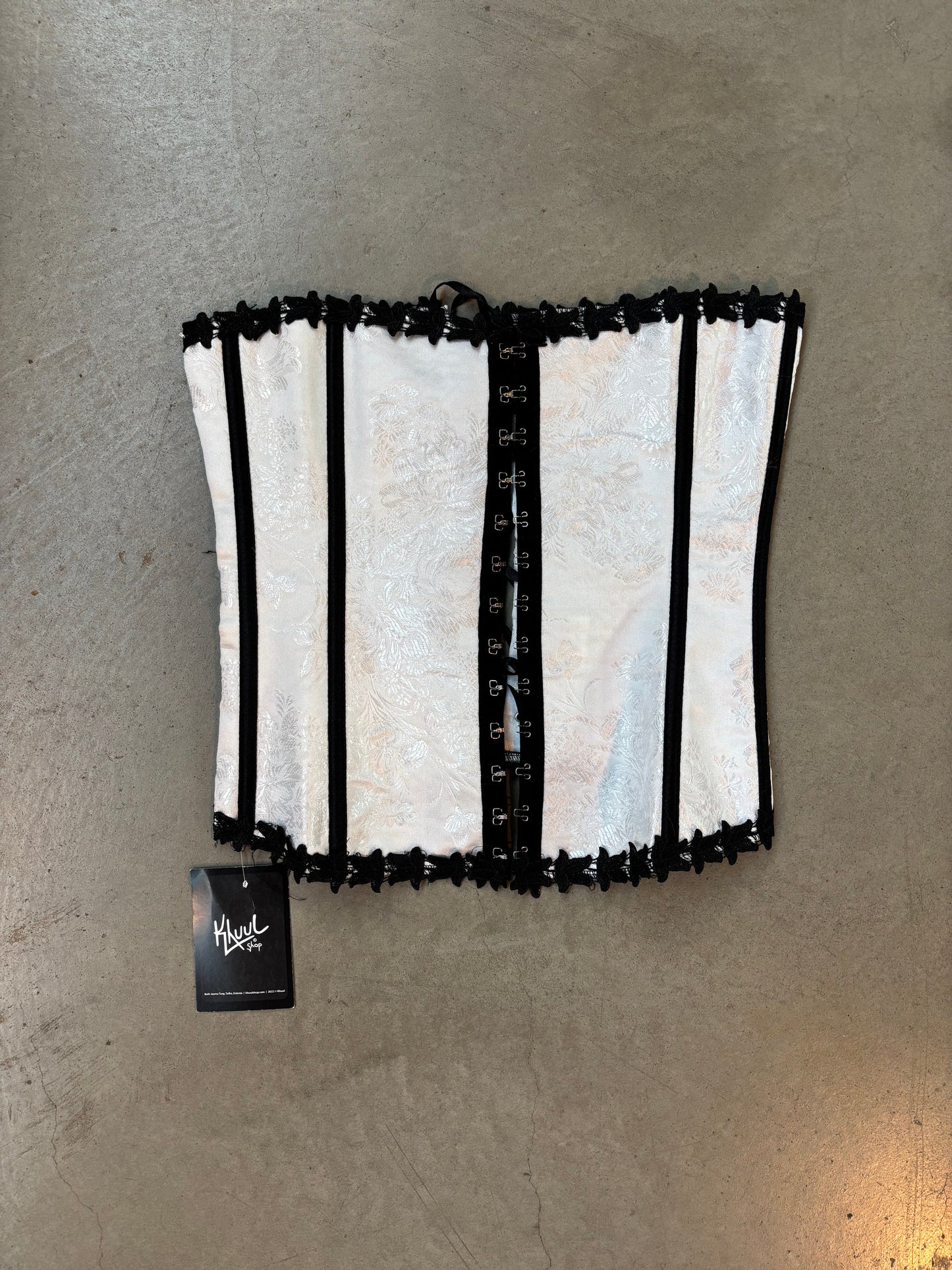 White Brocade Corset Top Women’s XXS