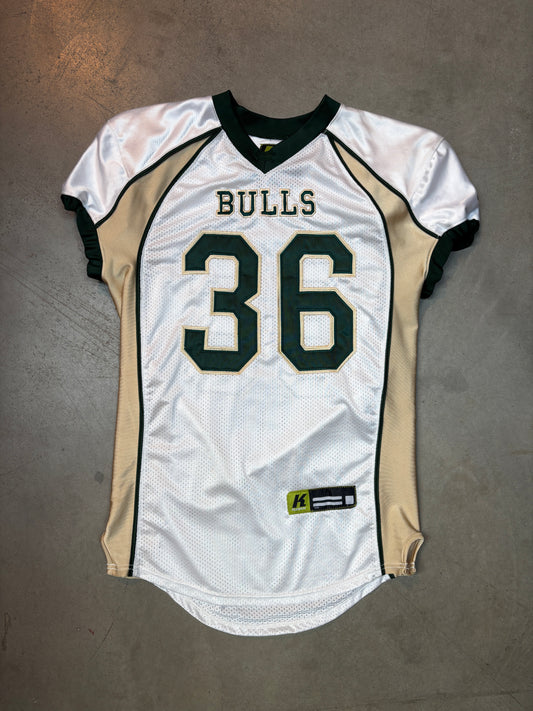 BULLS 36 White and Green Jersey