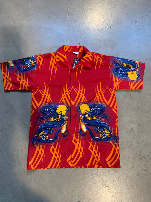 Vintage Mens Style Hawaiian Button Up