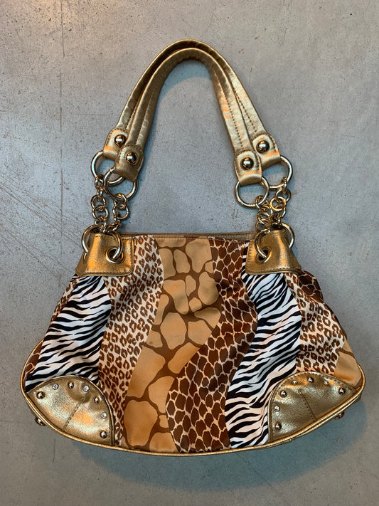 Vintage Women's Y2K Style Animal Print Shoulder Bag