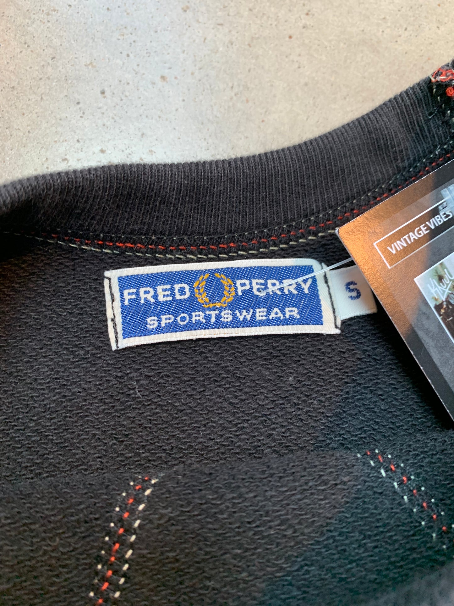 Fred Perry Sportswear Black Crewneck Sweatshirt