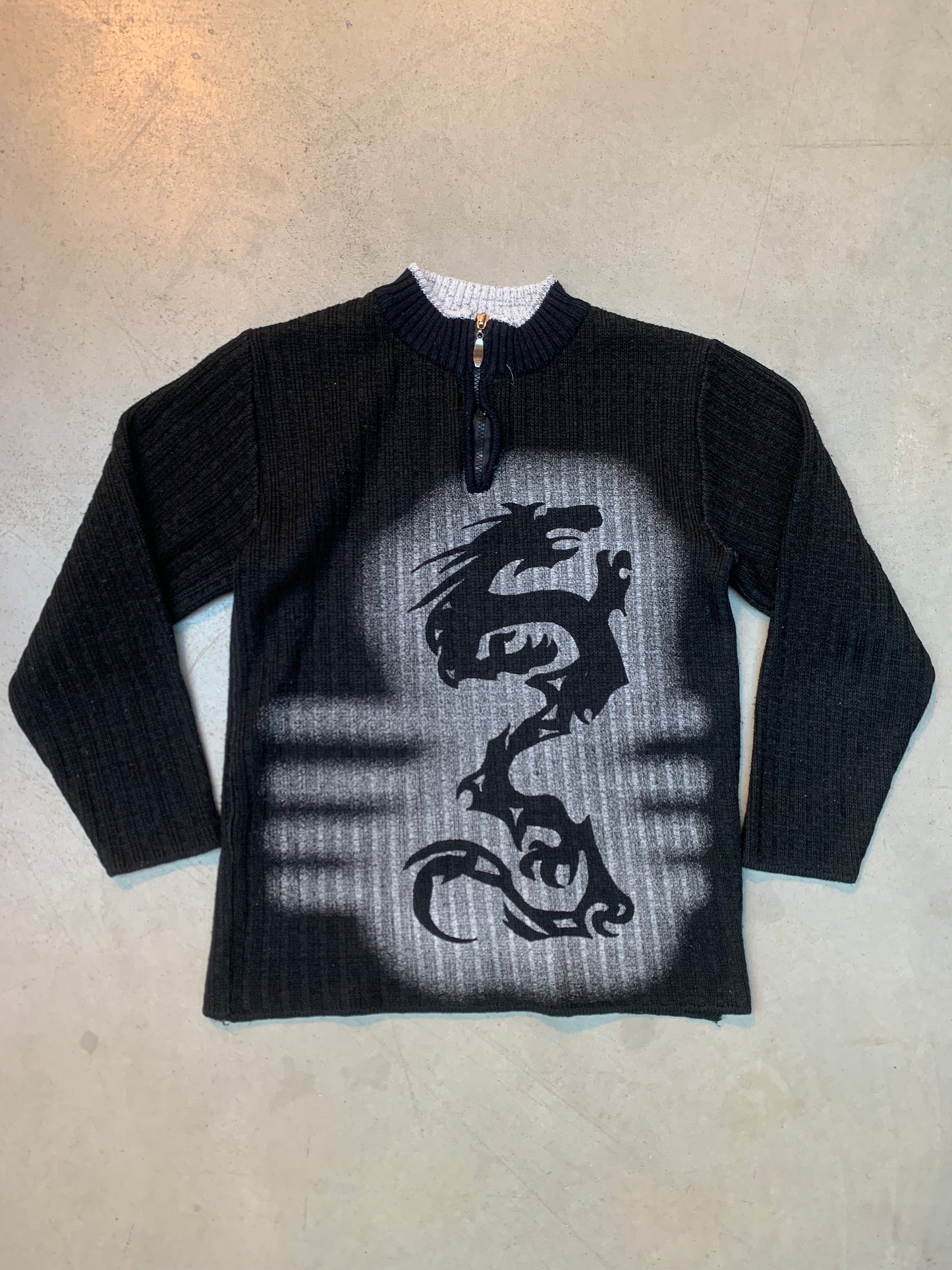Y2K Men's Dragon Printed Pullover