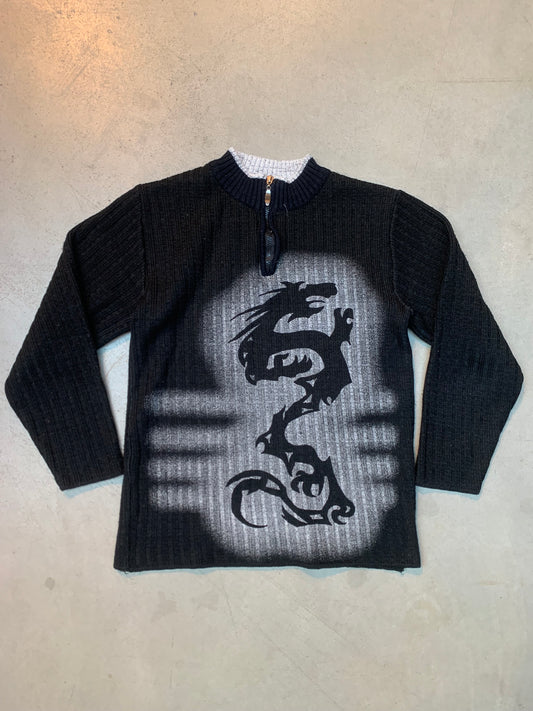 Y2K Men's Dragon Printed Pullover