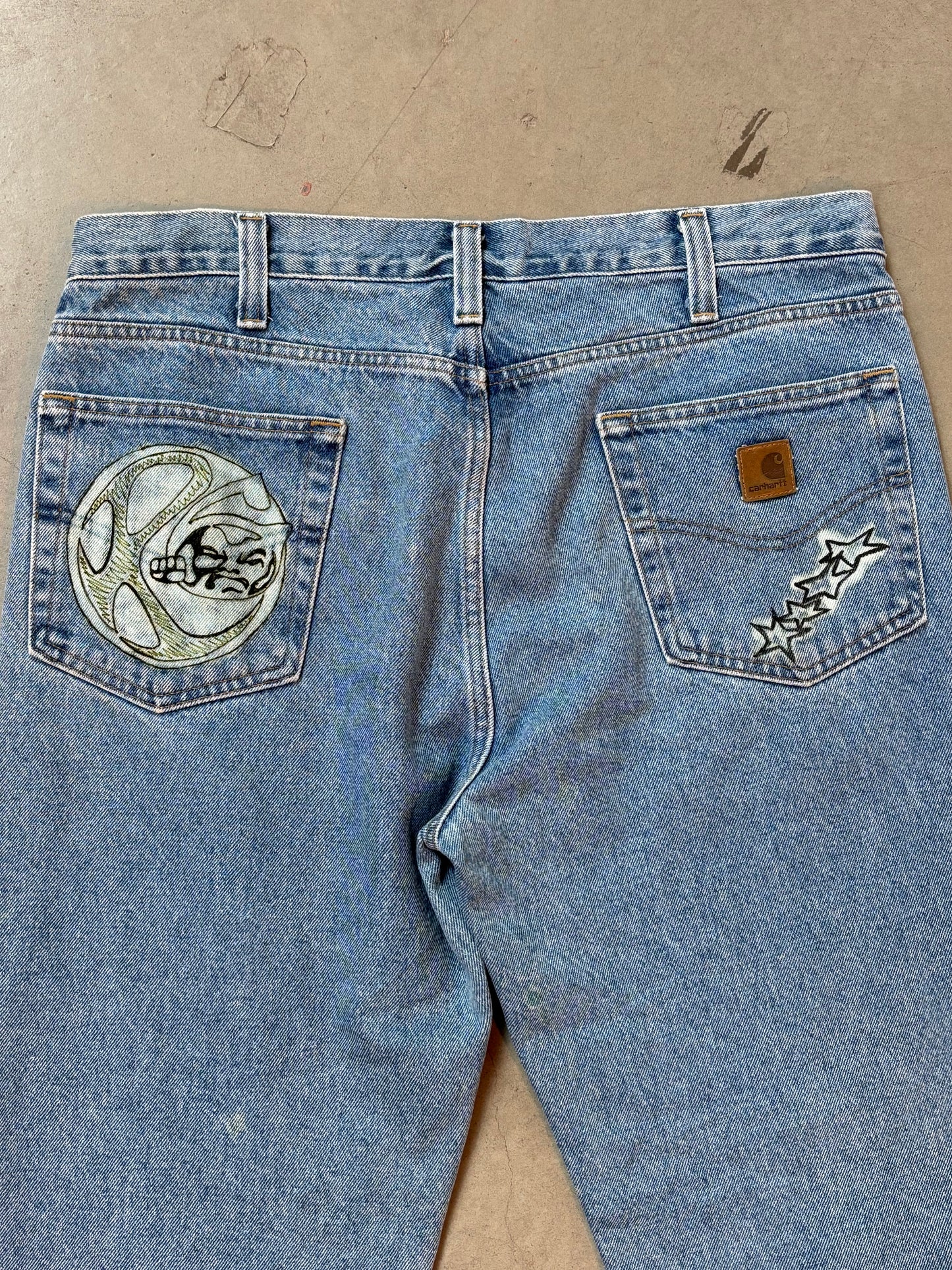 Custom Hand-Painted Carhartt Jeans by Hugo