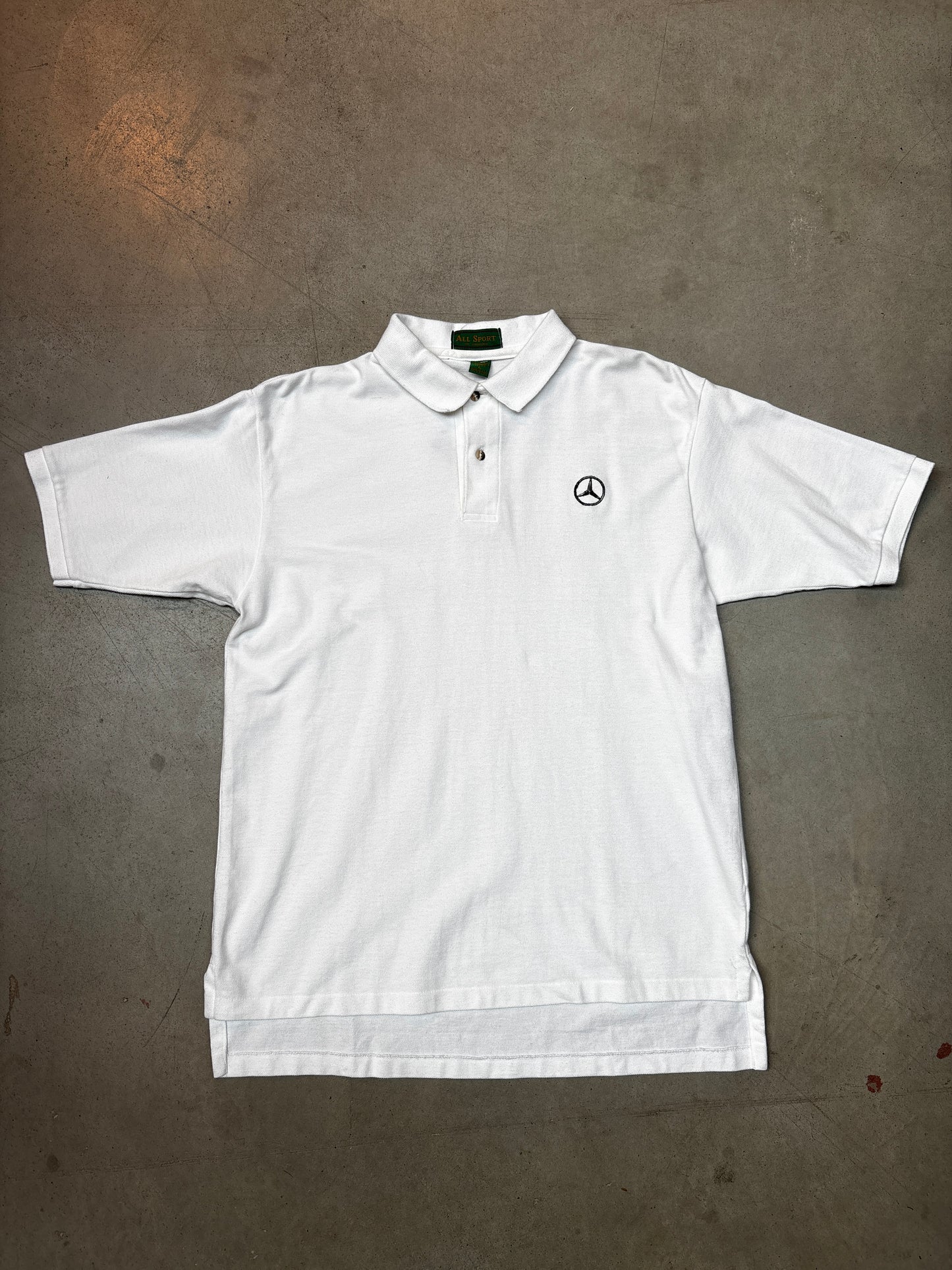"AllSport" White Polo Shirt