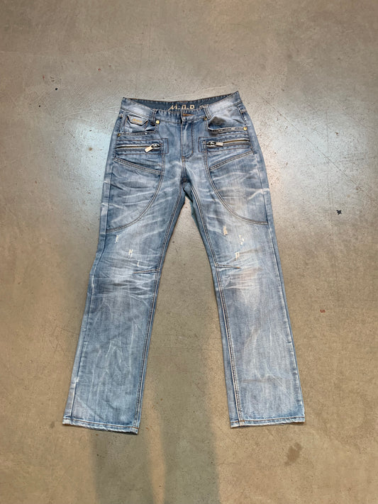 M.O.D Distressed Light Blue Denim Jeans