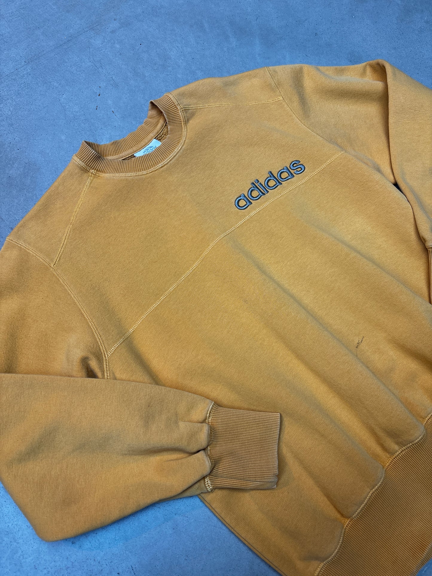 Adidas Mustard Yellow Classic Crewneck Sweatshirt