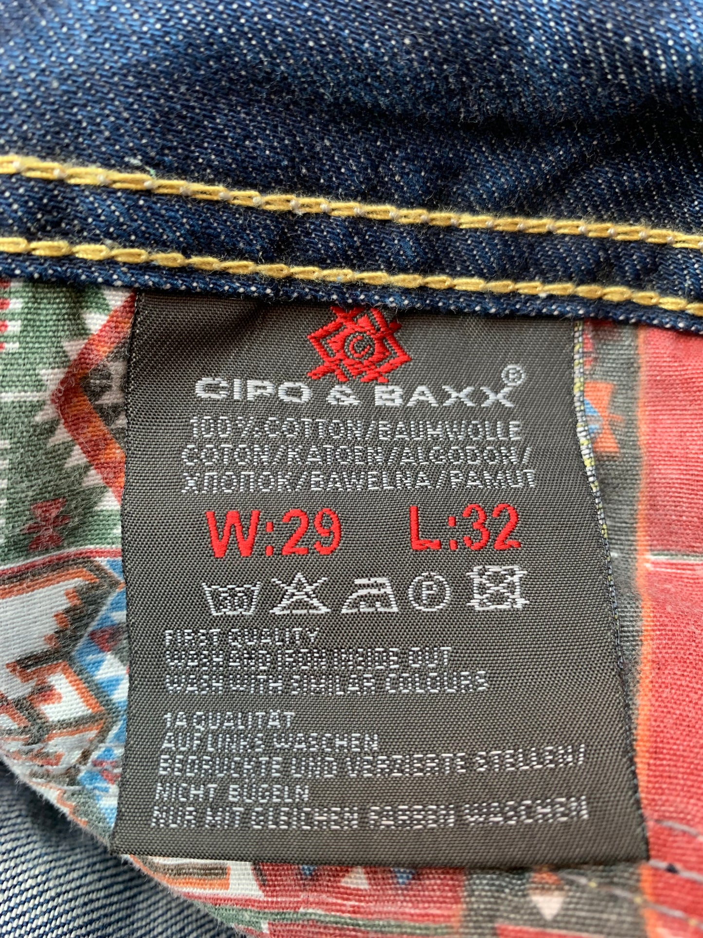 Cipo & Baxx Men’s Distressed Patchwork Denim Jeans