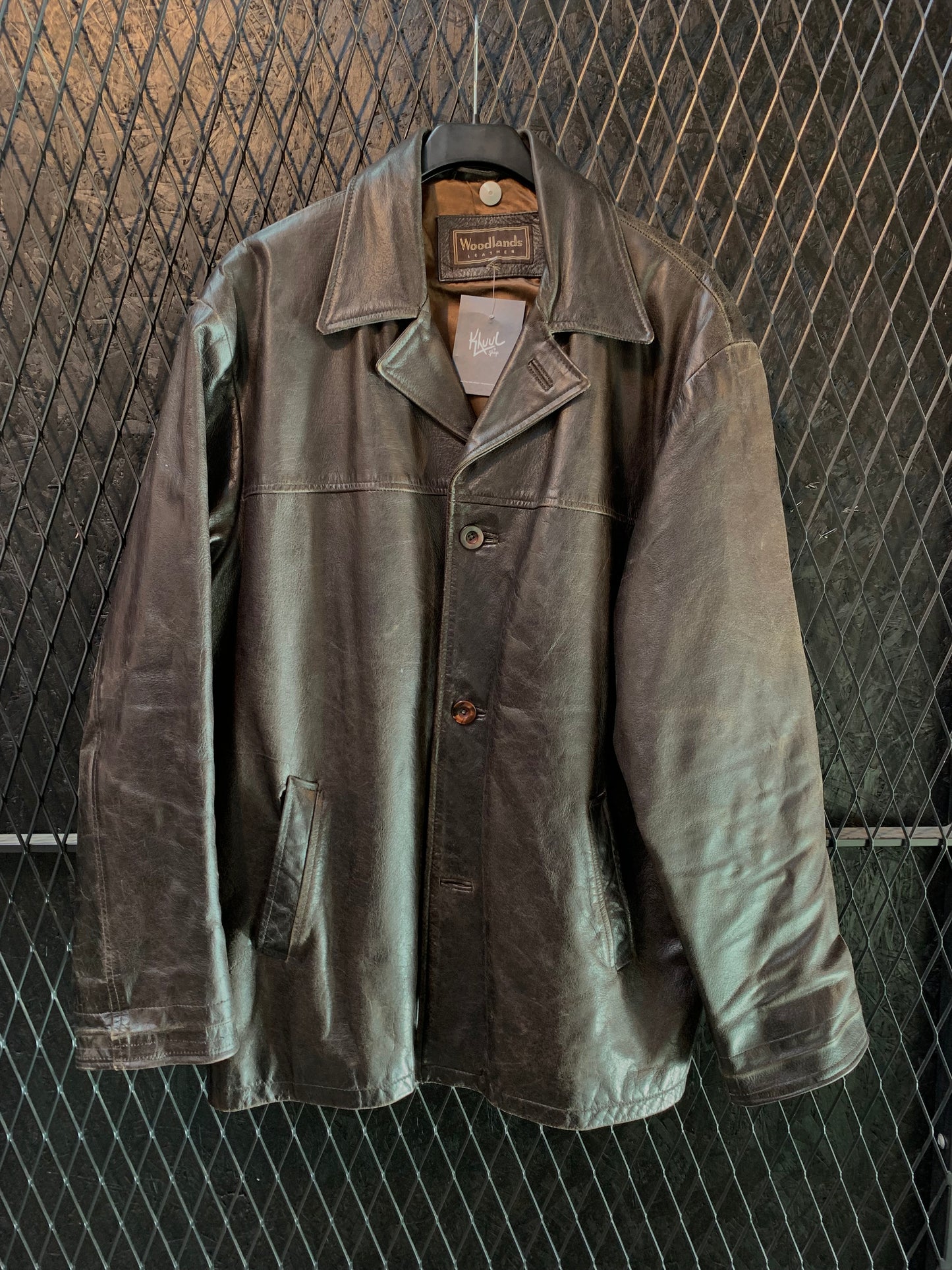 Vintage Woodlands Leather Jacket Men XXL