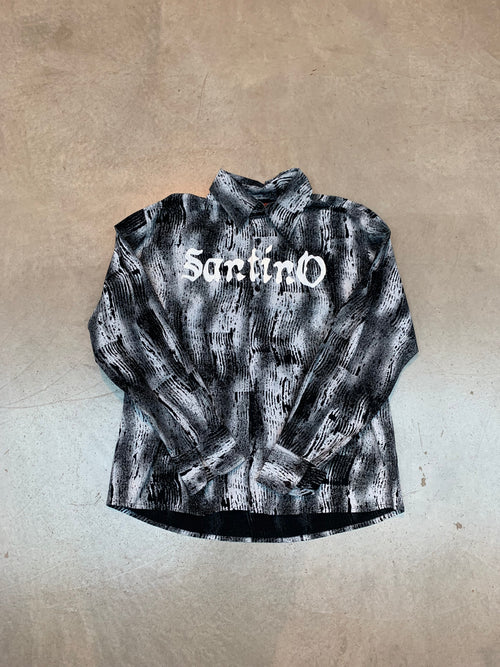Santino Black & White Abstract Pattern Shirt