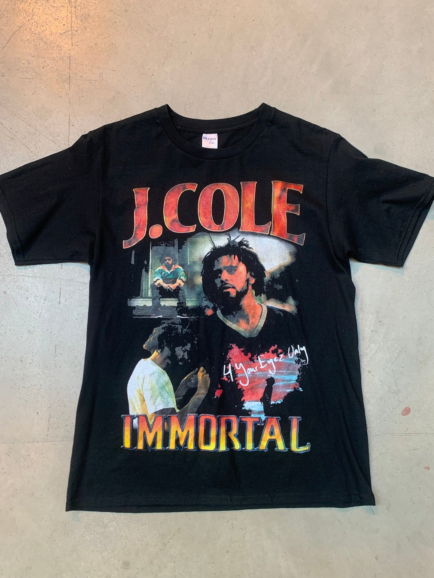 Vintage Unisex J. Cole Black Graphic T-Shirt