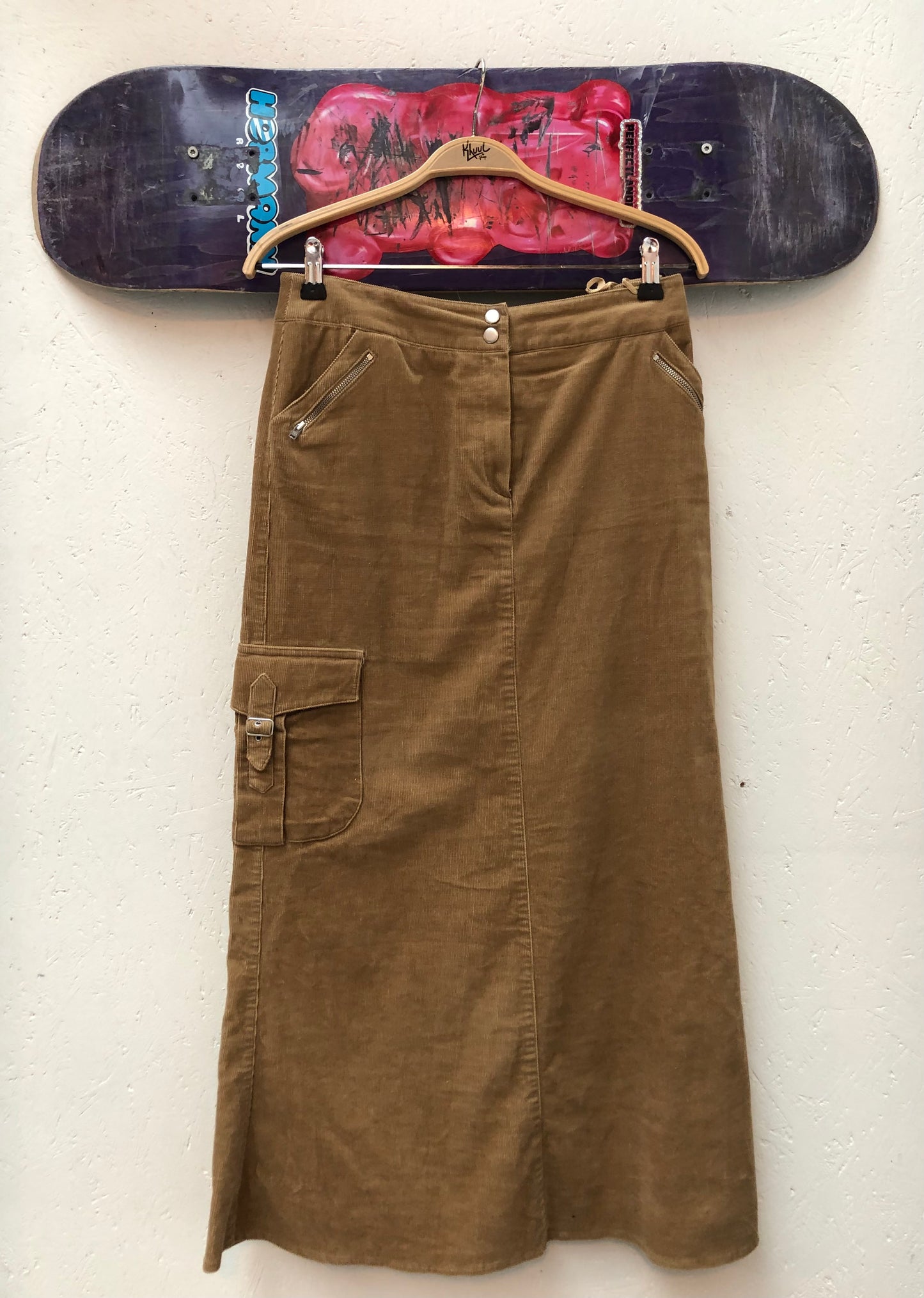 Womens M Corduroy Midi Skirt