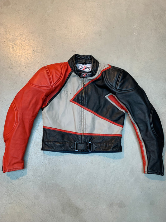 Unisex Erbo Vintage Leather Biker Jacket