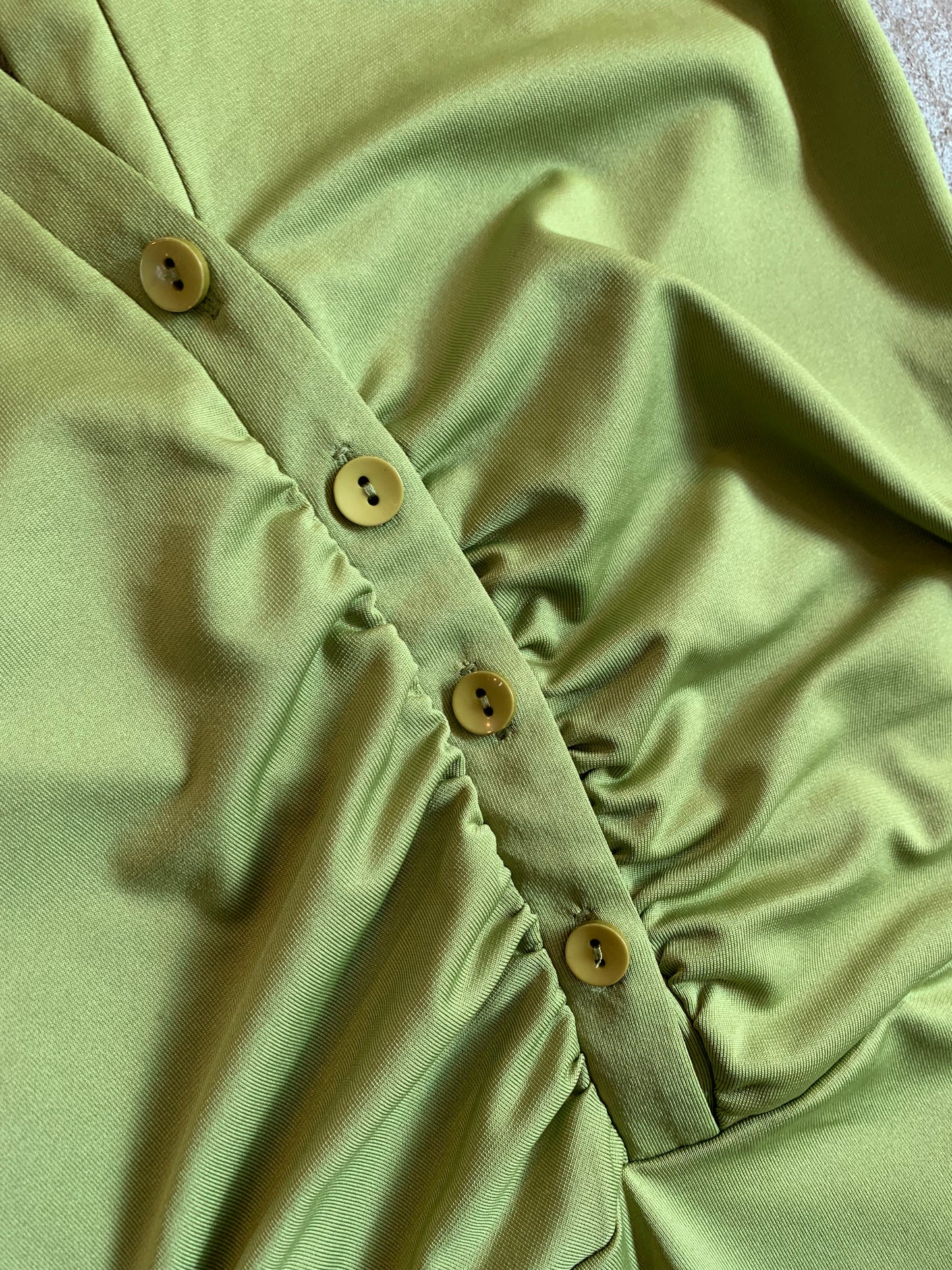 Olive Green Halter Bodysuit Womens M