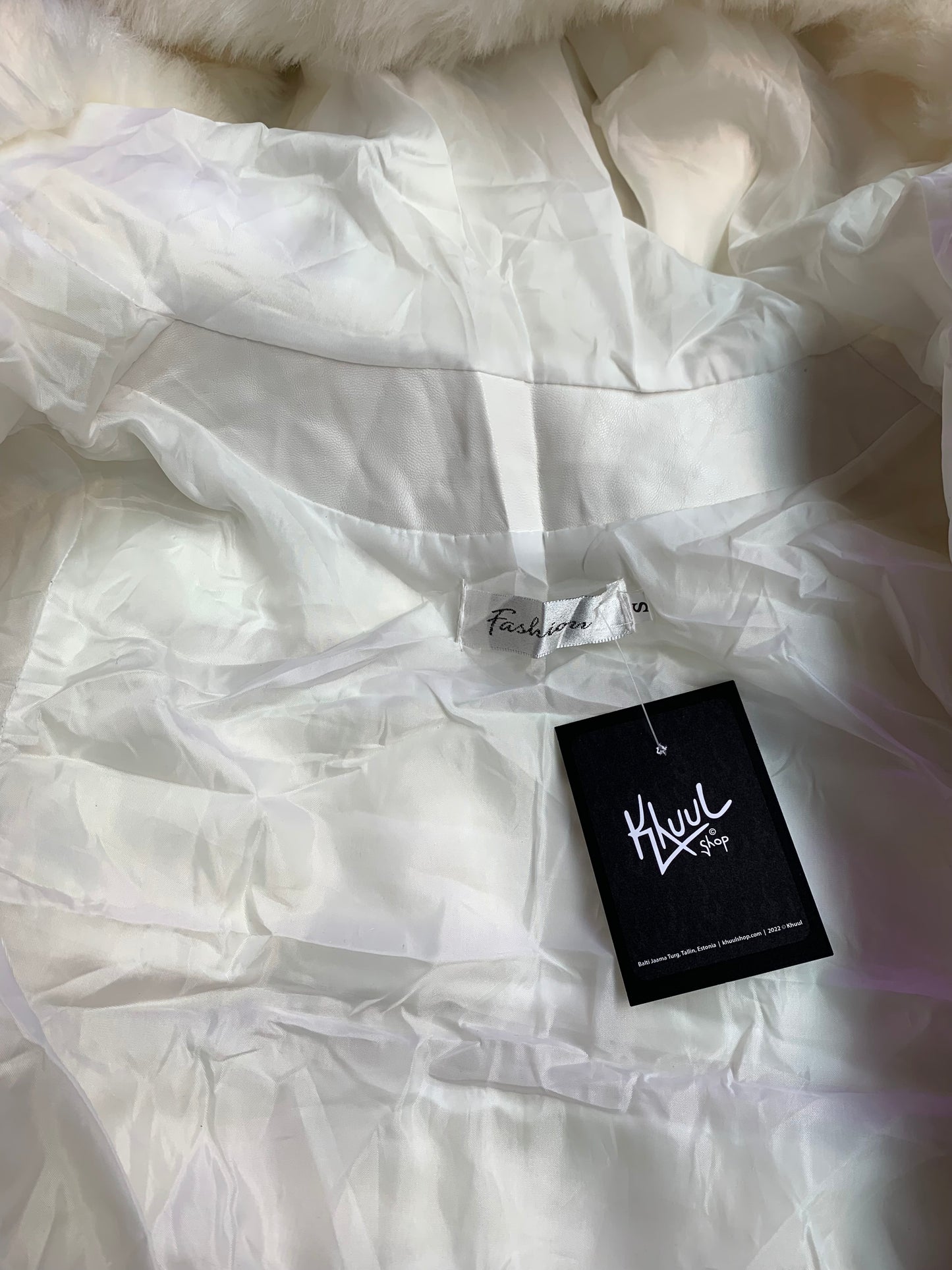 Fashion White Faux Fur Cropped Jacket