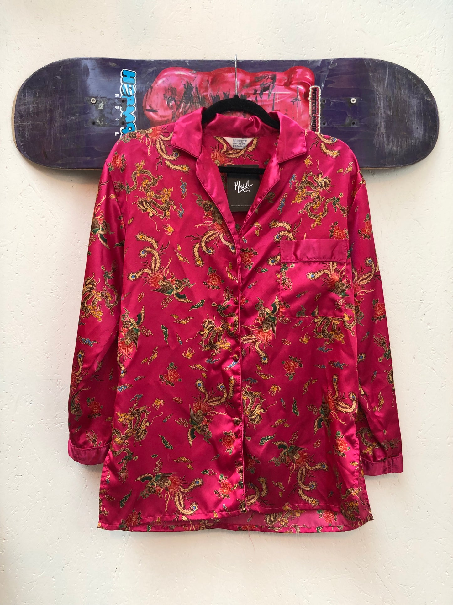 Secret Possessions Red Dragon Satin Shirt