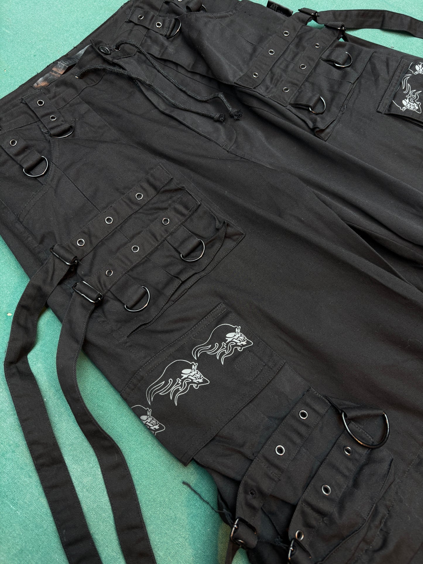 Vintage Tripp NYC Black Baggy Tech Cargo Pants