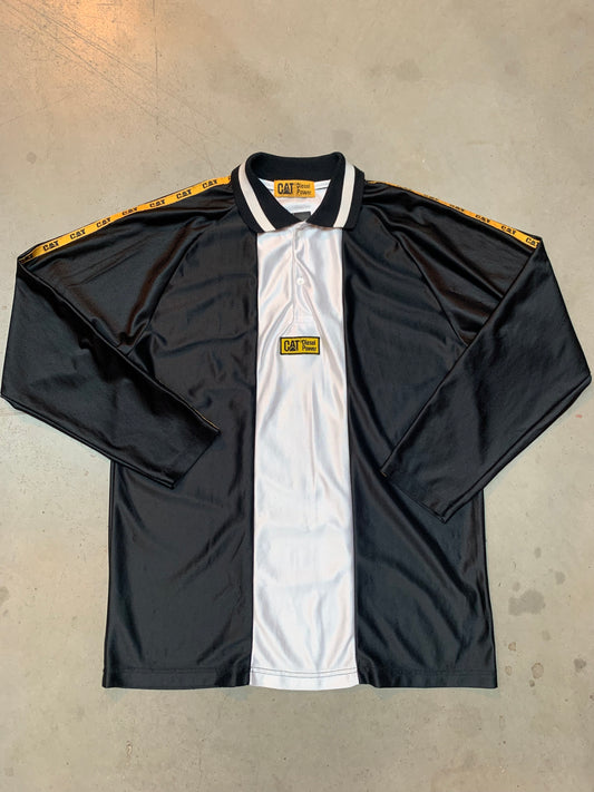 Vintage CAT Diesel Power Long Sleeve Polo Shirt