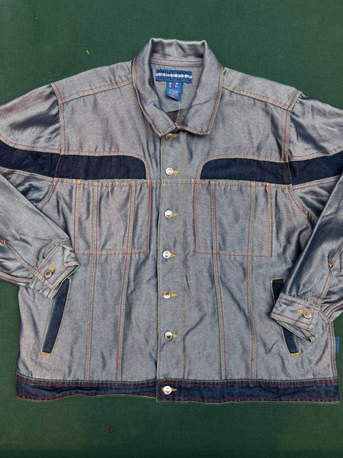 Vintage Urban Edge Denim Jacket Men XL