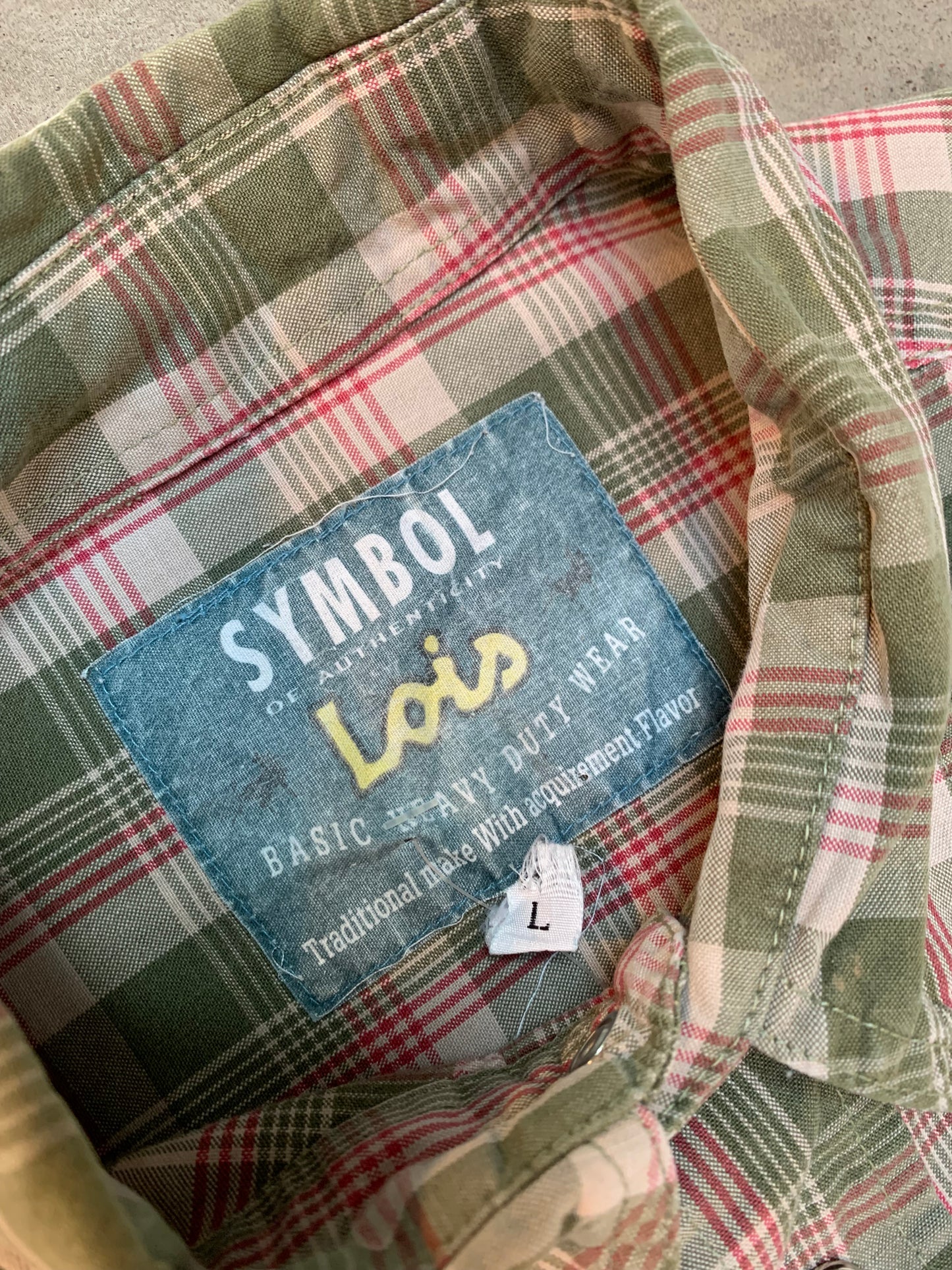 Vintage Lois Sleeveless Plaid Shirt Men L