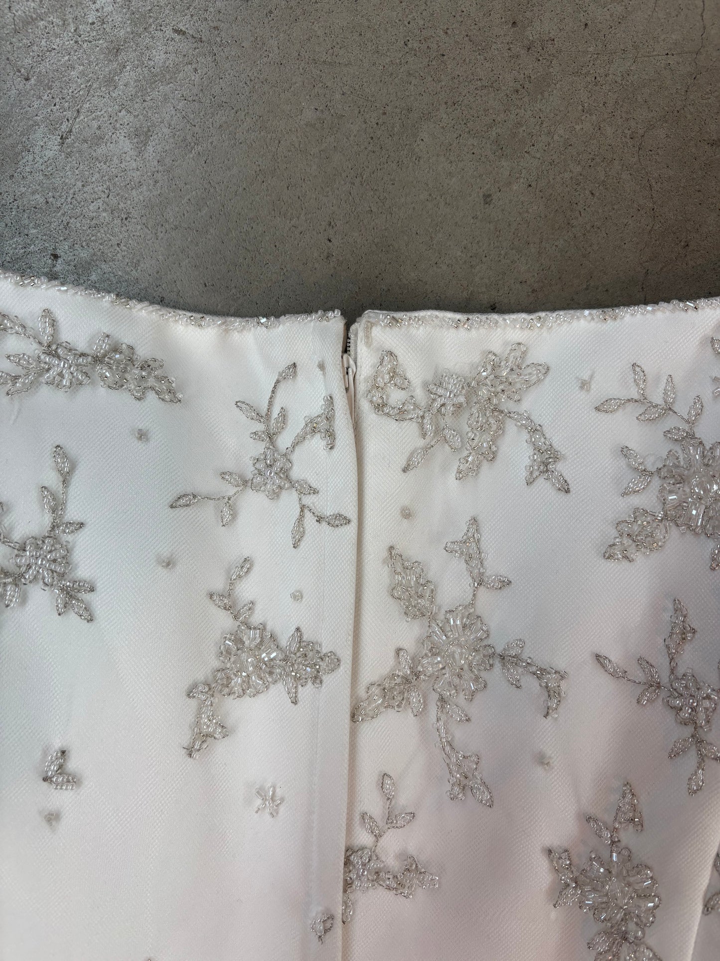 Elegant White Beaded Corset Top