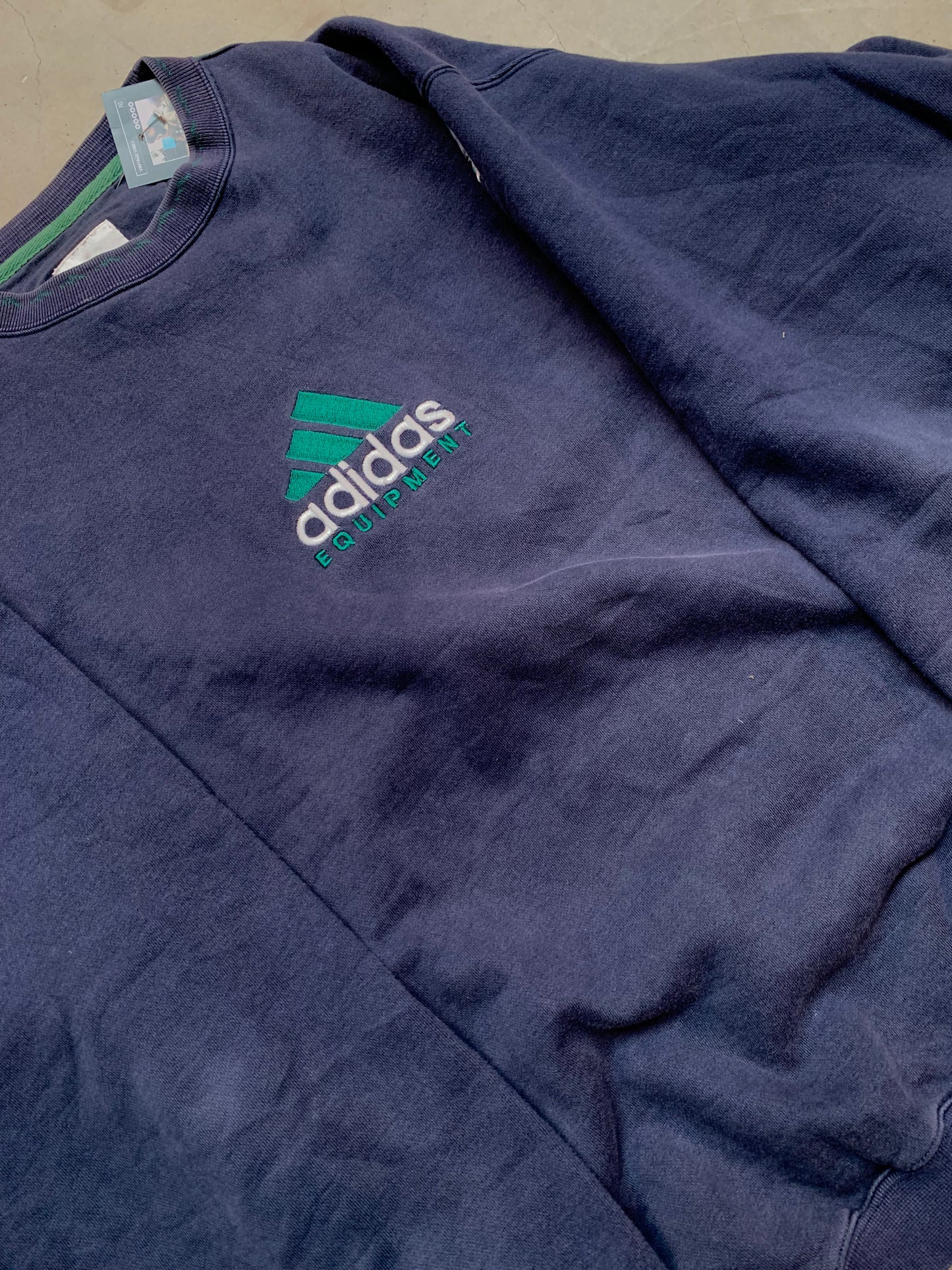 Y2K Adidas Equipment Navy Blue Sweatshirt