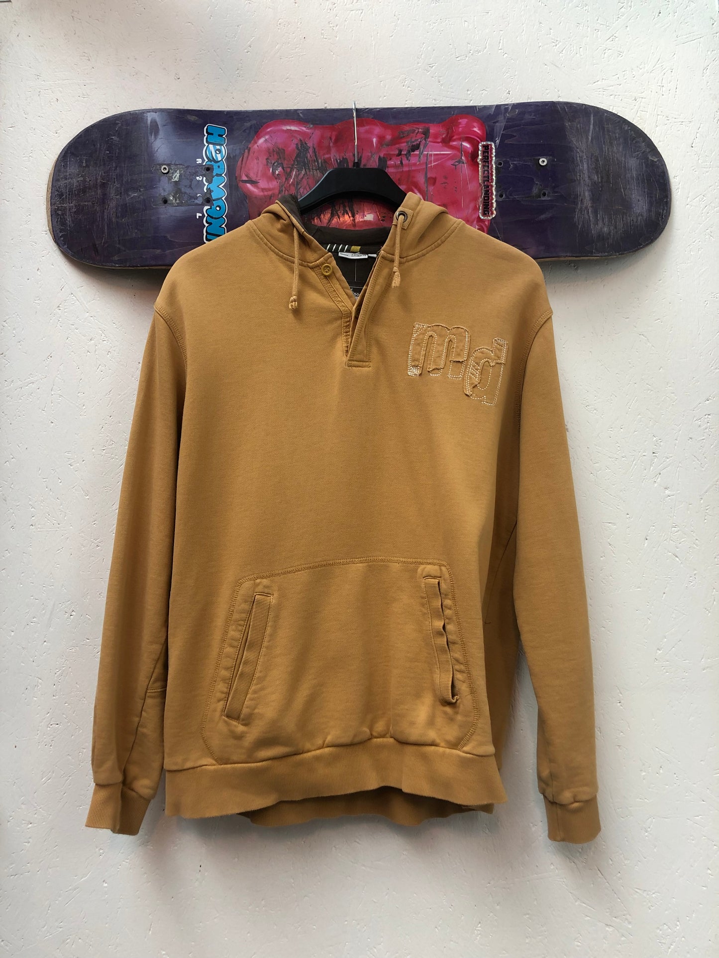 Vintage Mustard Hoodie Sweatshirt