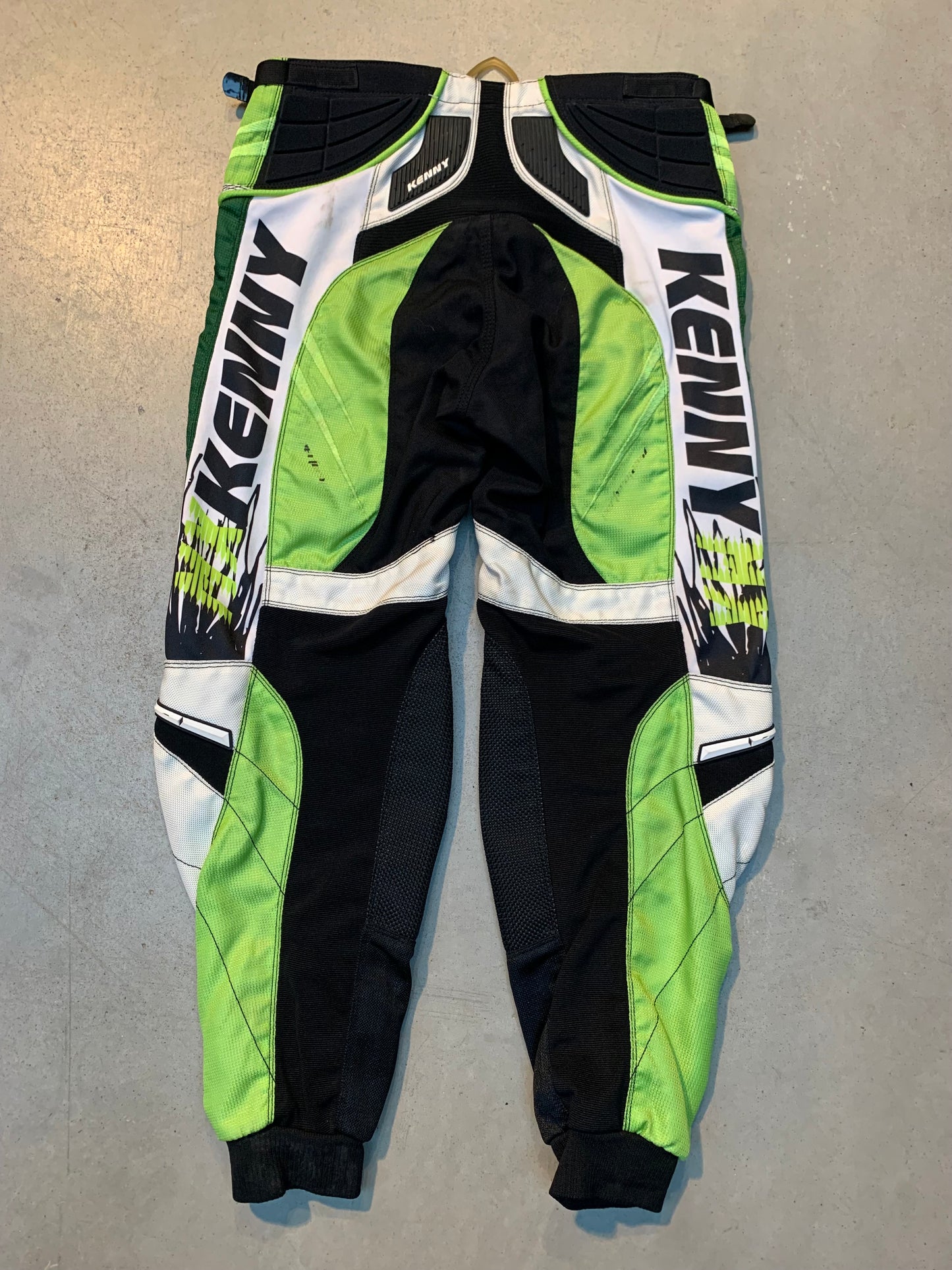 Men's Green, White & Black KENNY Professional Racing Pants