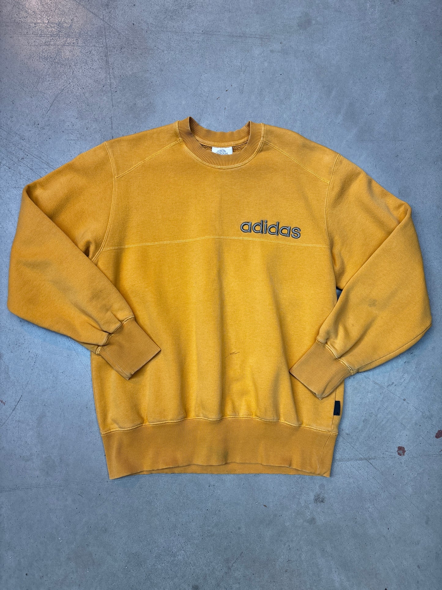 Adidas Mustard Yellow Classic Crewneck Sweatshirt