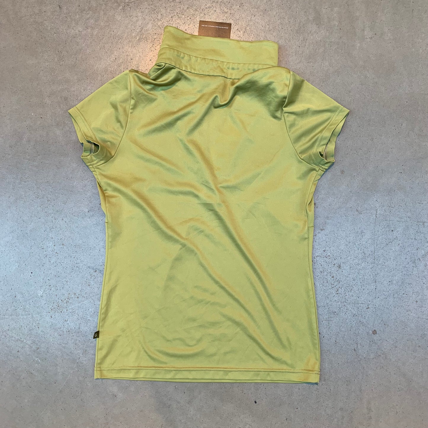 Vintage Light Lime Green Short Sleeve Polo Top
