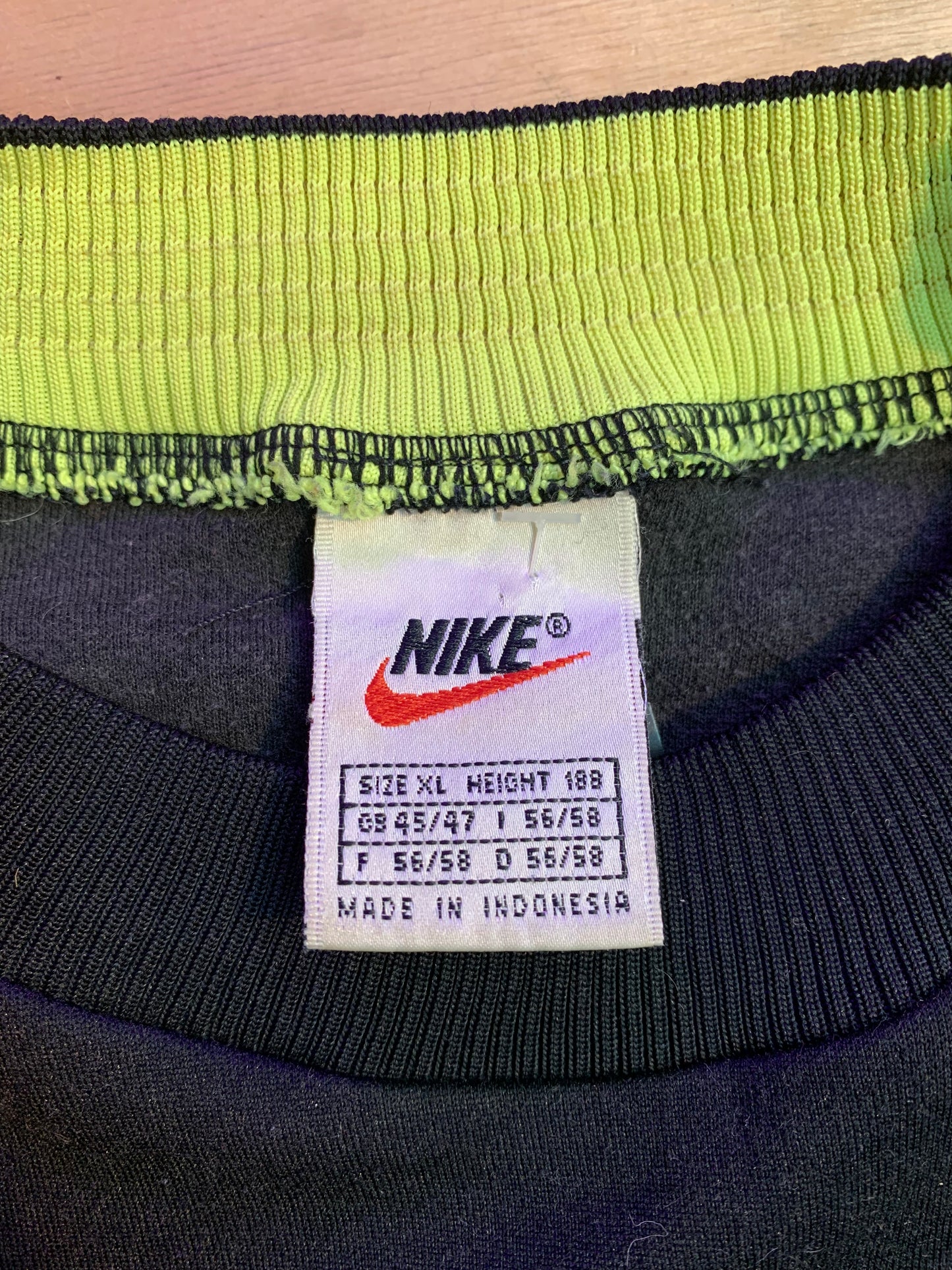 Vintage Nike Black and Neon Green BVB Dortmund Sweatshirt
