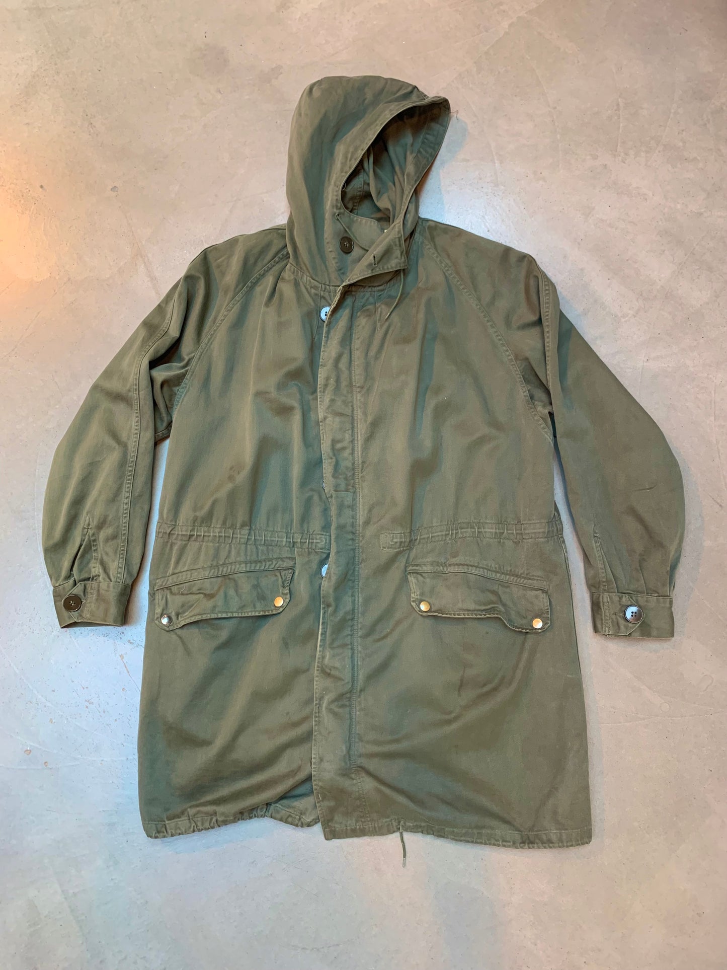 Vintage Army Green Military Coat Men L