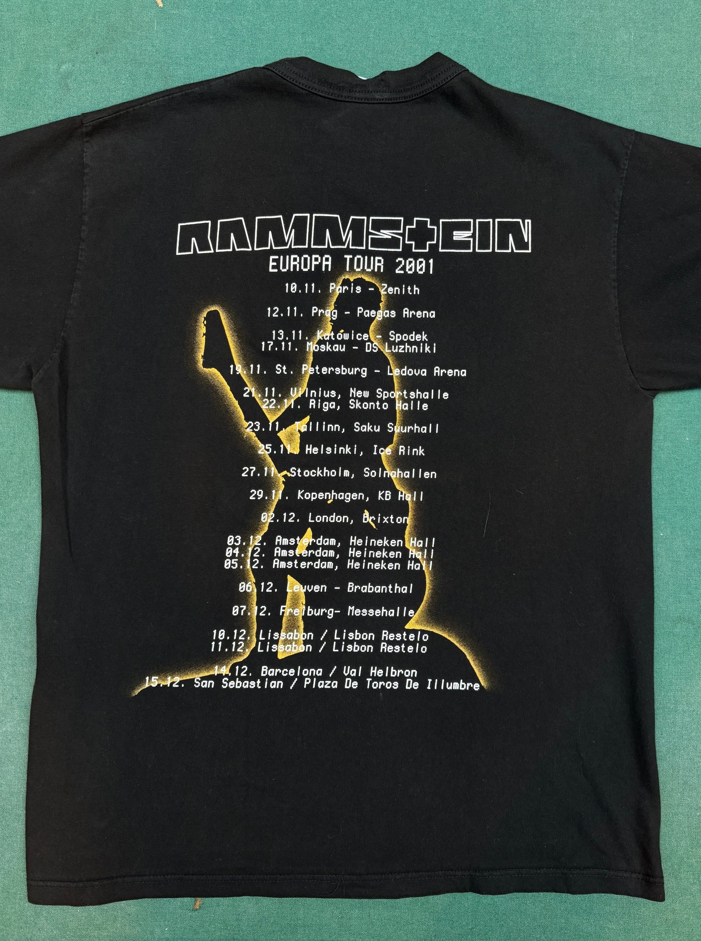 Vintage 2001 Rammstein Europa Tour Band T-Shirt