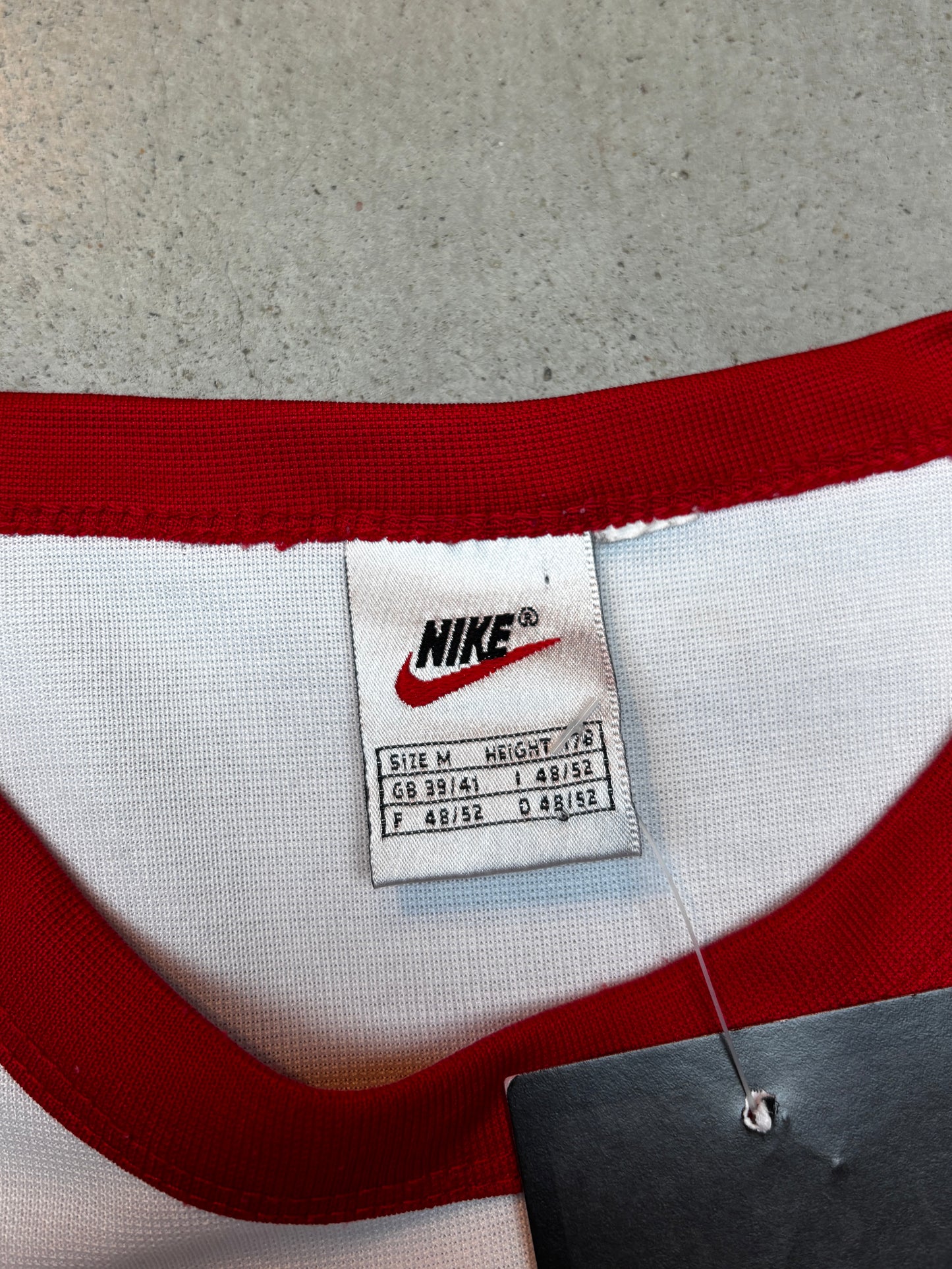 Nike Justdoit White and Red Basketball Jersey