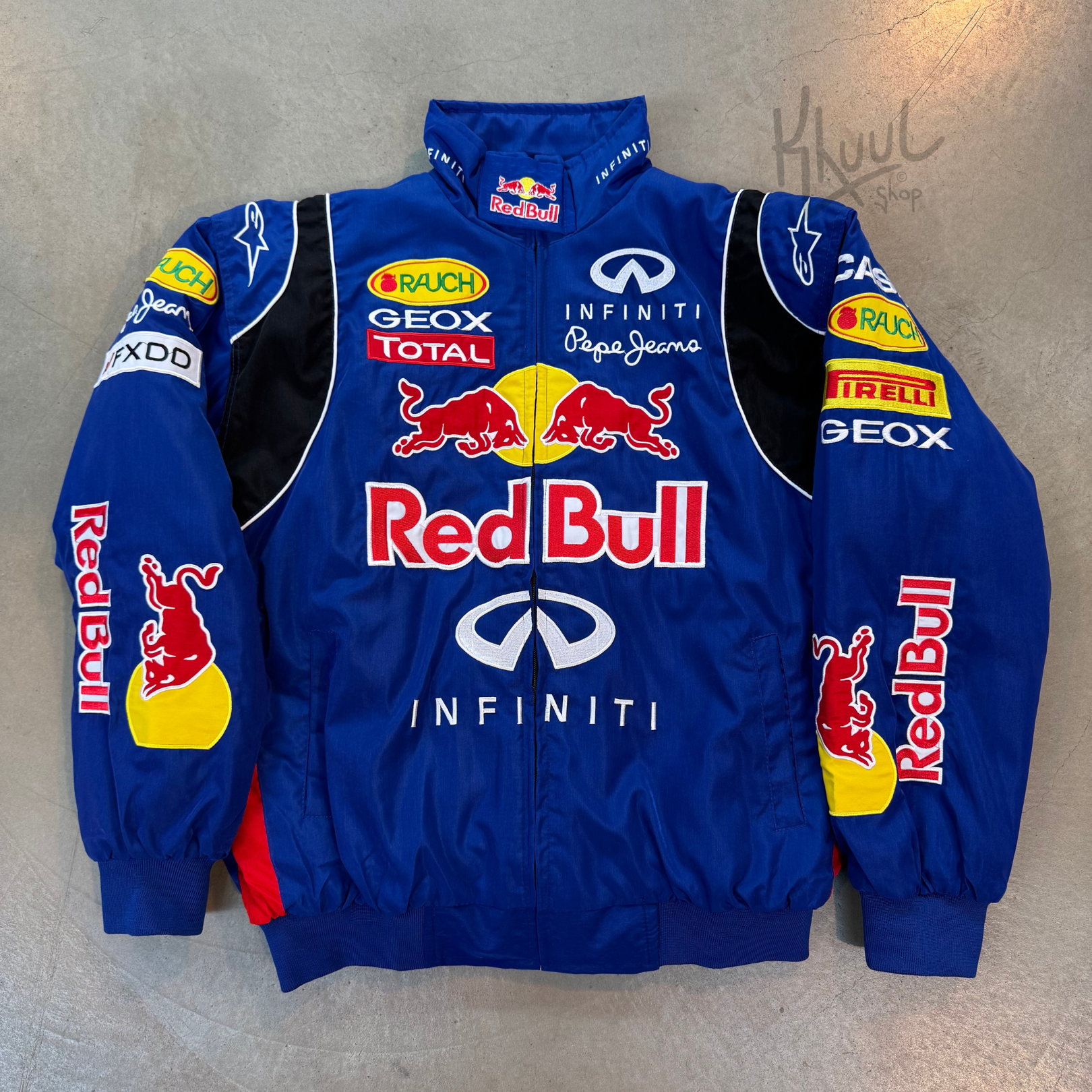 Vintage Red Bull Blue Infiniti F1 Racing Jacket – Khuul Vintage Red Bull Blue Infiniti F1 Racing Jacket – Khuul
